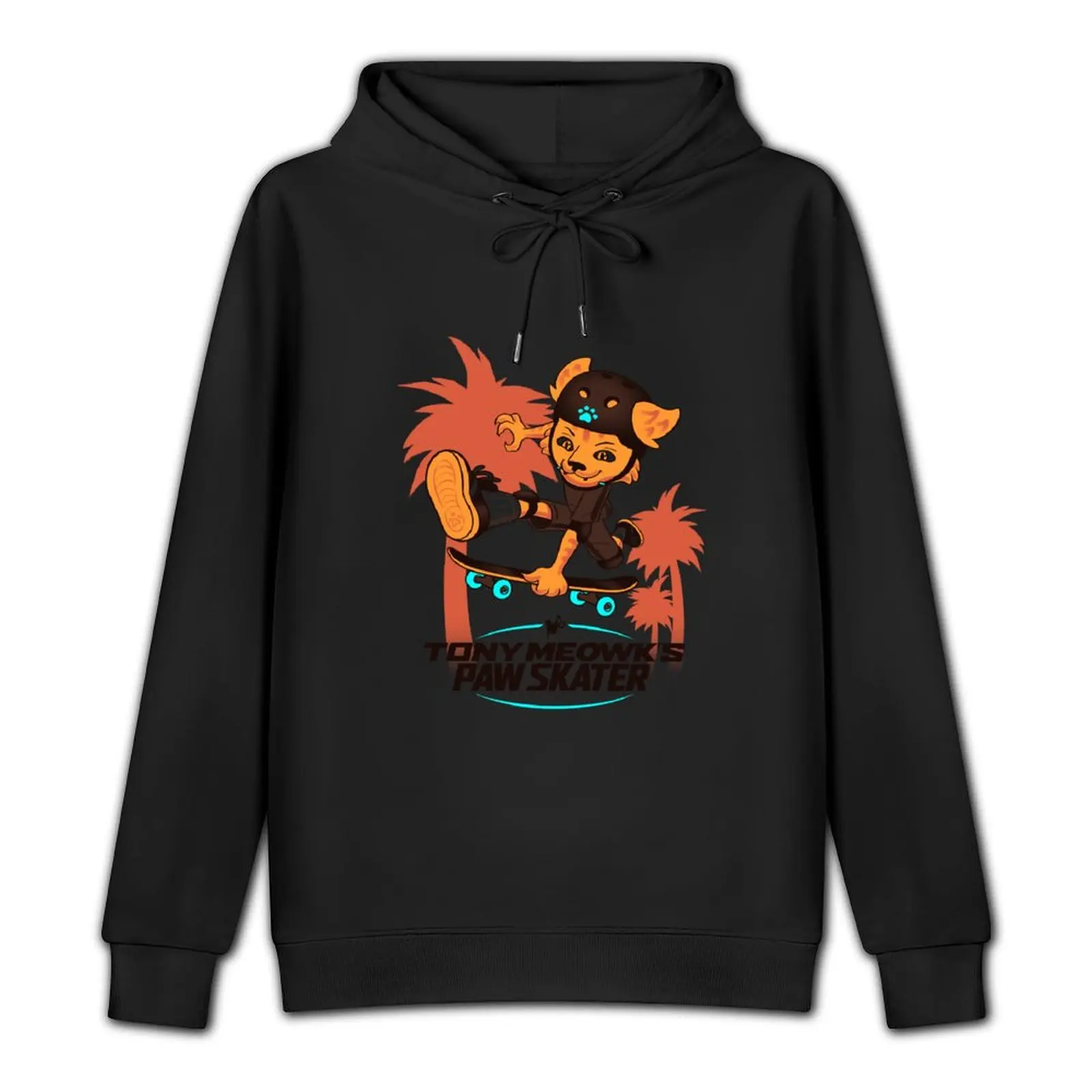 Tony Meowk's Paw Skater Pullover Hoodie men's sweat-shirt set men clothing autumn new products men's hoodie sweatshirt