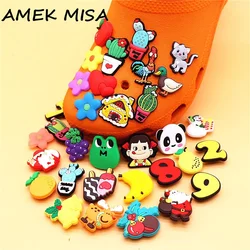 1pcs Christmas Collection PVC Shoe Charms Lovely Animals Garden Shoes Upper Decorations Clogs Pins Unisex Fun Gifts