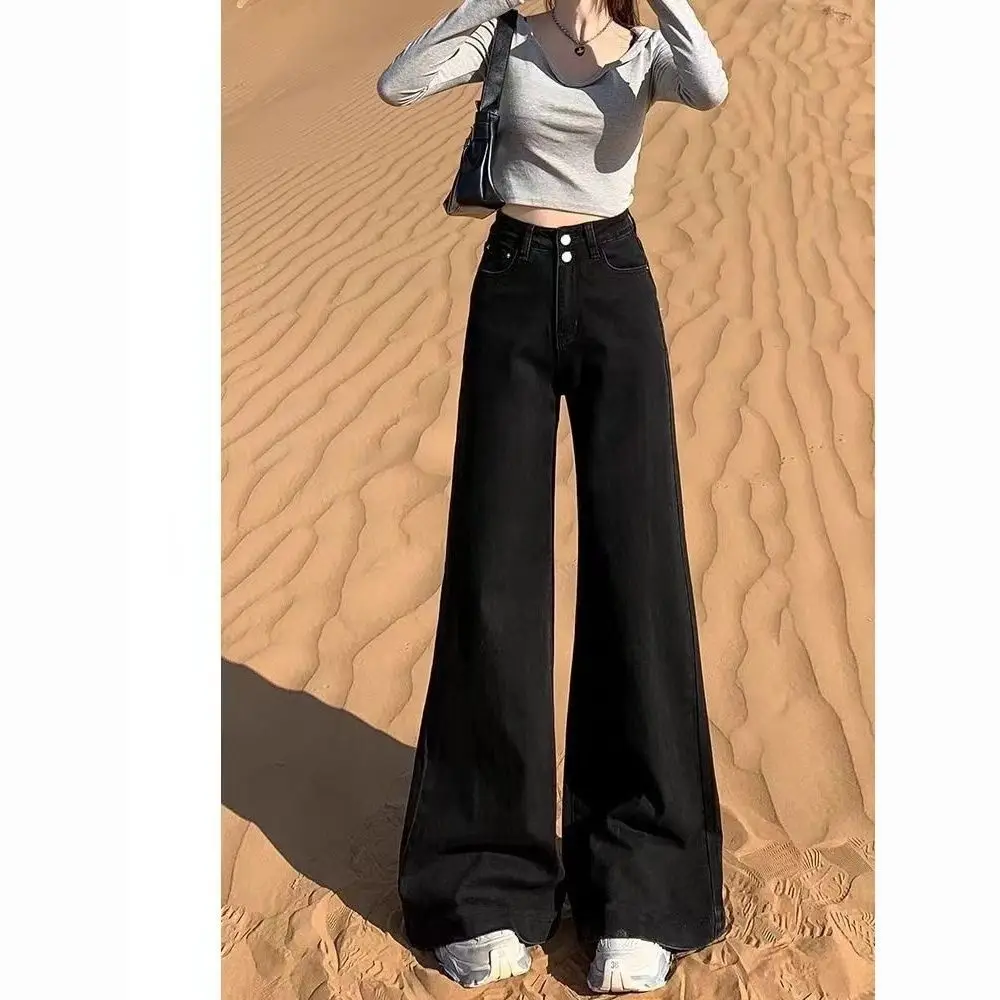 Wide Leg Pants Elastic Waist Womens Winter Plush Ribbed Lounge Homewear Warmth Elasticity Gentle Thickened Fleece Trousers Retro