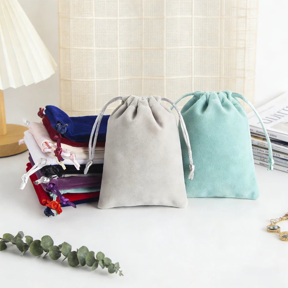 

5 шт. бархатных мешочков для ювелирных изделий на шнурке, бархатные упаковочные мешочки для украшений, подарочные мешочки для свадьбы, мешочки для хранения серег, ожерелий, браслетов