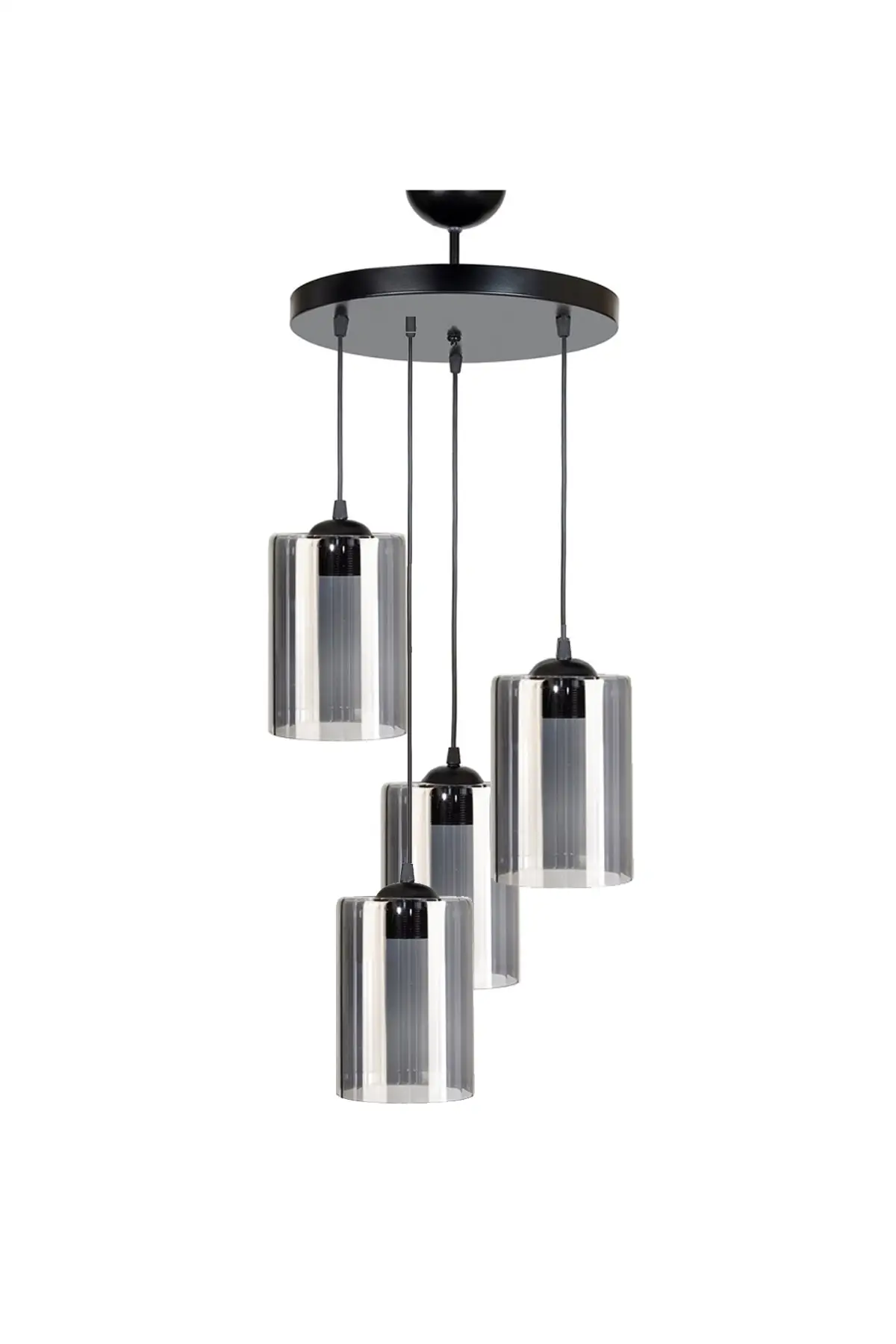 DOLBOVI marine Modern smoked glass quadruple chandelier