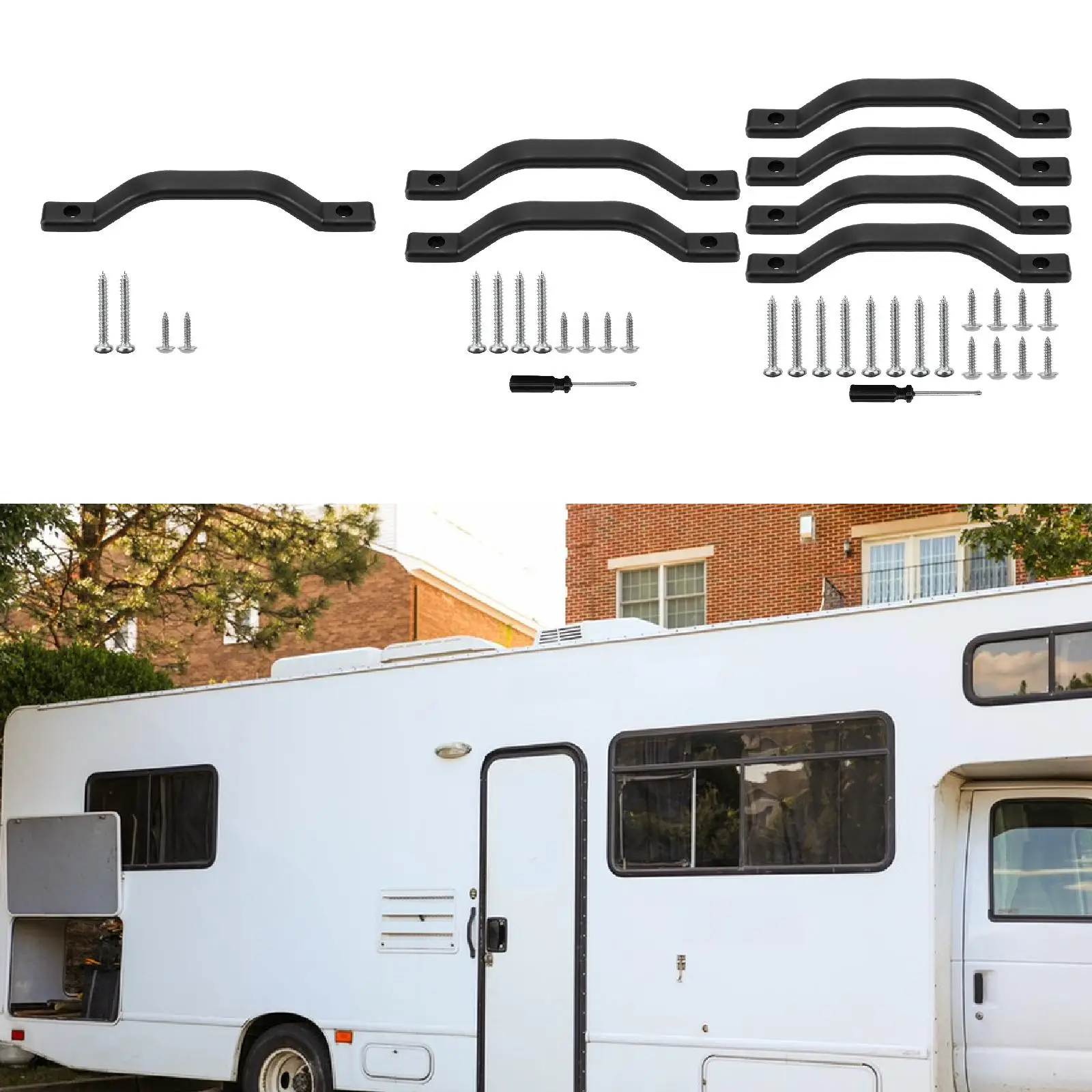 

Поручень для автофургона. Удобная, простая установка. Универсальная вспомогательная планка для входной двери.