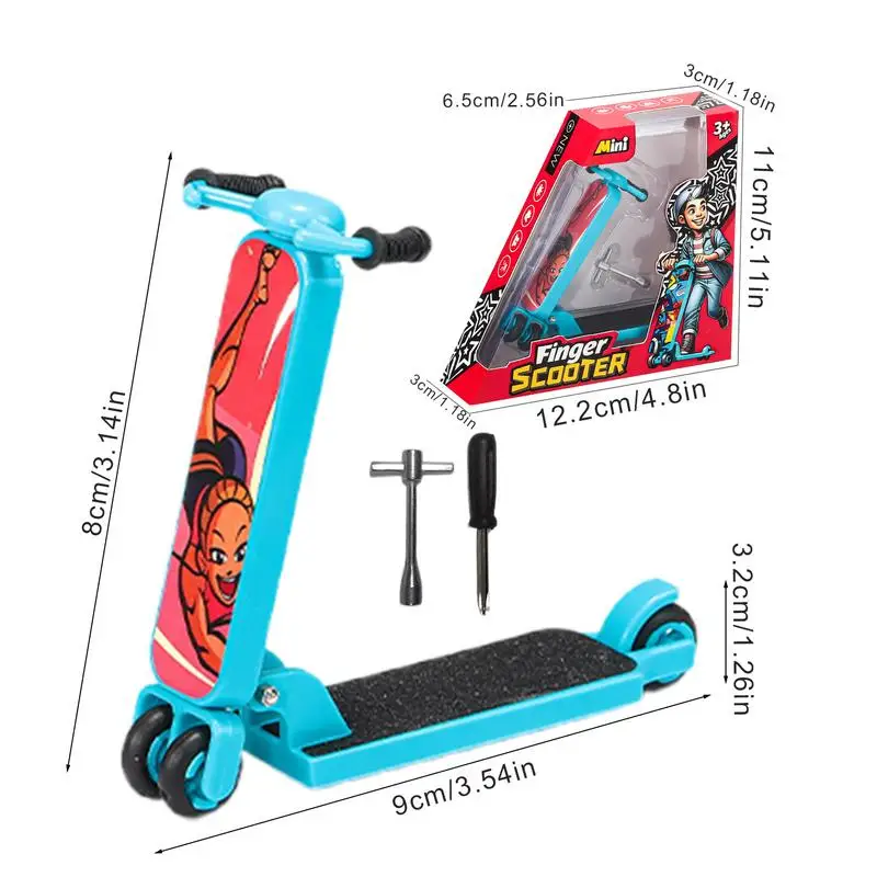 Finger Skateboards Toy Non-slip Fun Finger Skateboards Finger Toys Scooter Foldable Finger Scooter Toys for Dorm Travel