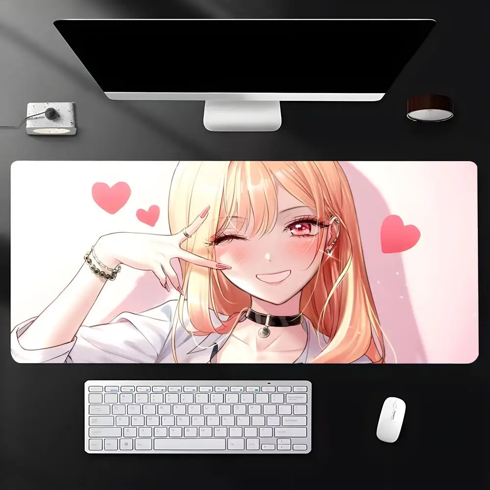 Romantic Anime M-My Dress-Up Darling Mouse Pad Large Gaming Mat, Waterproof, Non-Slip, Stitched Edge
