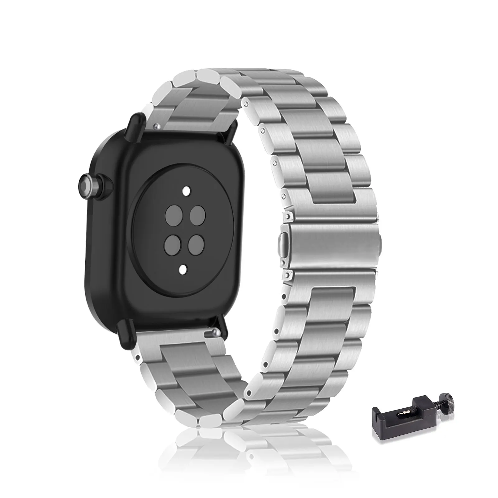 

Stainless Steel Bands for Gabb Watch/Watch 2/Watch 3, Gizmo Watch/Watch 2/Watch 3 Band,Three Columns Metal Replacement Strap