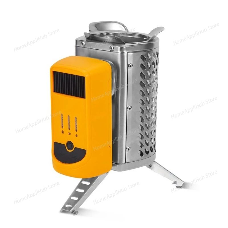 Thermal Power Generation, Wood-fired Stove, Outdoor Camping, Small Barbecue Grill, Rechargeable, Foldable, Portable Cookware Set