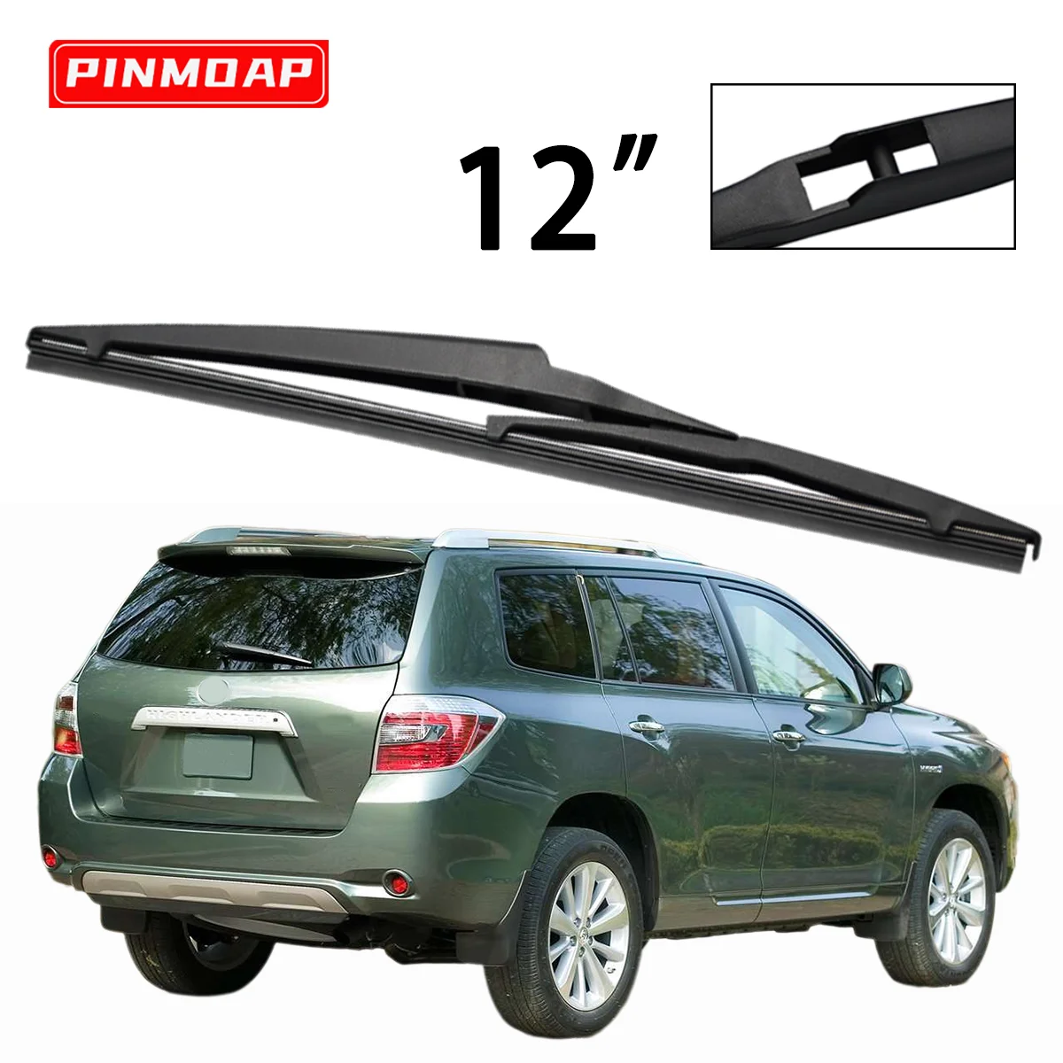 

1PC 12" Rear Wiper Blade Applicable For Toyota Highlander Kluger XU40 XU50 2008-2019 Windshield Windscreen Rear Wiper Blade