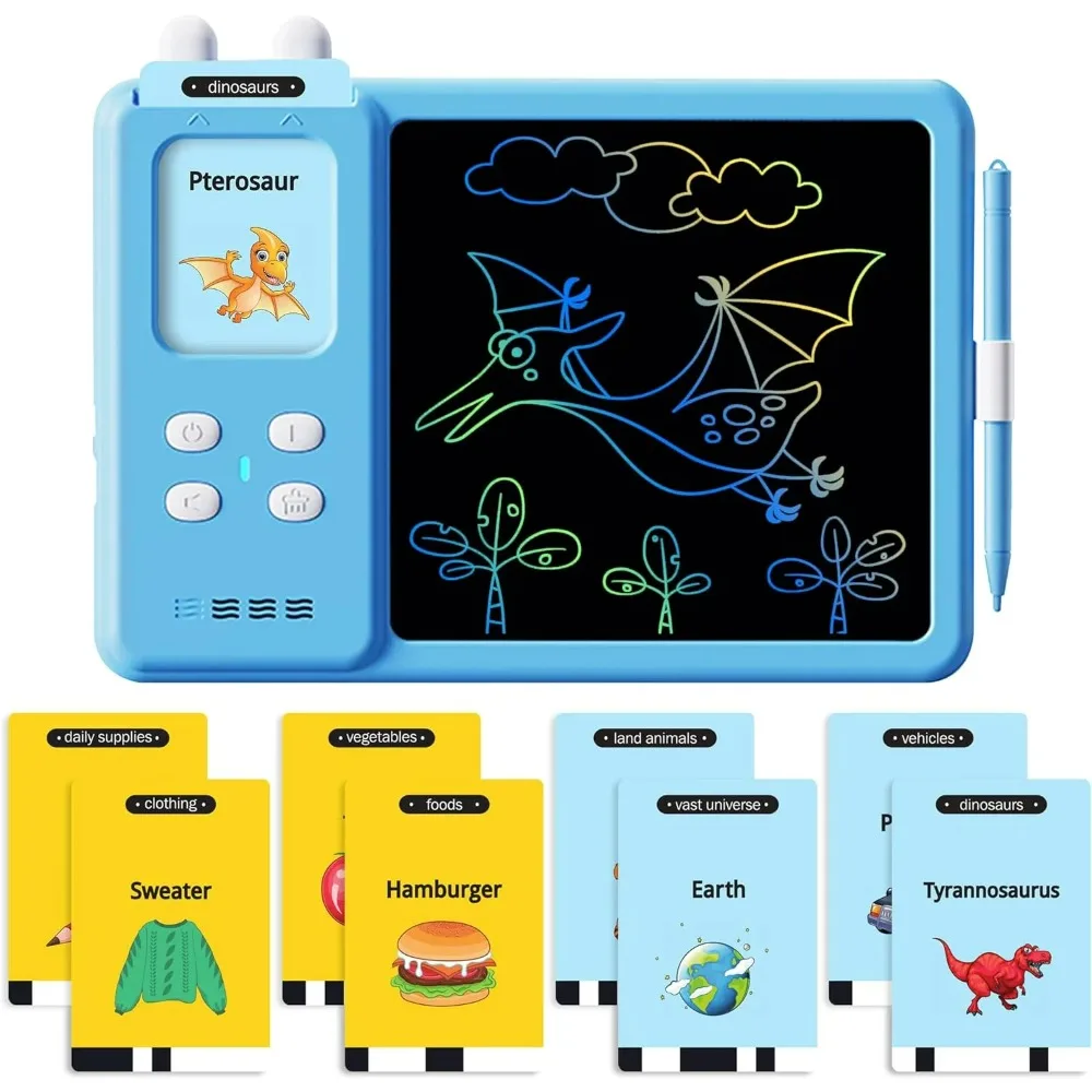 

Talking Cards for Toddlers with LCD Writing Board,Learning Educational Gift for Age 1-5 Years Old Boys and Girls,224 Sight Words