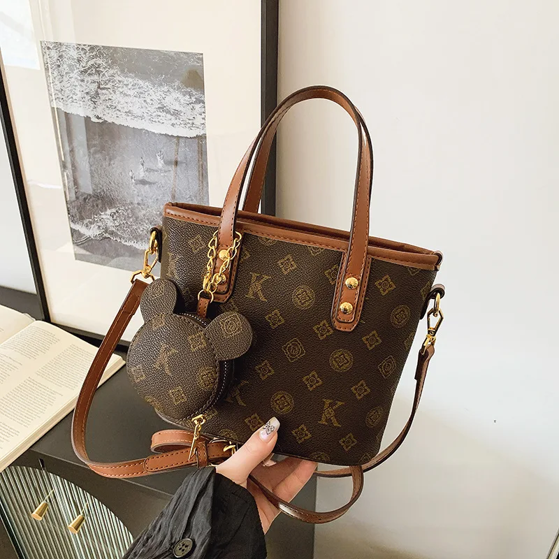 حقيبة دلو مطبوعة عتيقة لعام 2025، محفظة كتف مزخرفة للنساء، حقيبة ركاب، حقيبة بسيطة من النهار إلى الليل، حقيبة حبال أنيقة #2