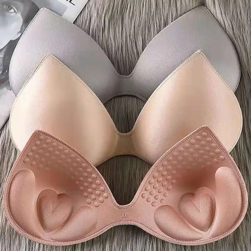 Vrouwen Ondergoed Accessoires Zomer Latex Borst Push Up Insert Foam Pads Spons Matten Driehoek Cups Bikini Sportbeha Pad