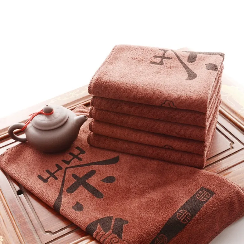 Strong Absorbent Blended Fabric Small Square Towel Tea Set Coffee Cup Bar Holiday Furniture Kitchen Cleaning Car Beauty Towel