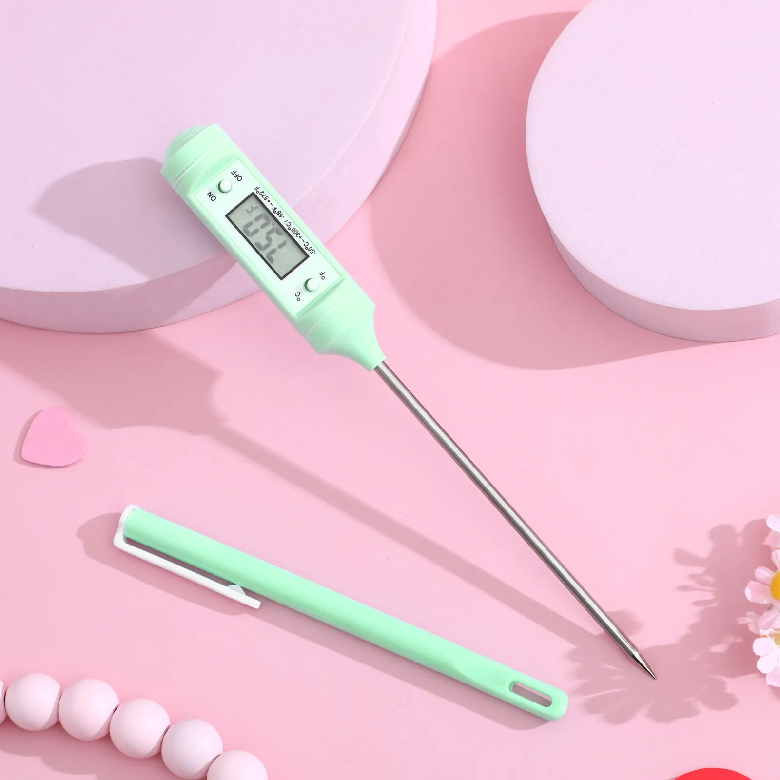 Electronic Kitchen Thermometer for Meat Poultry Steak Milk Water Candy Making Precision Fast Reading Portable Food Temperature
