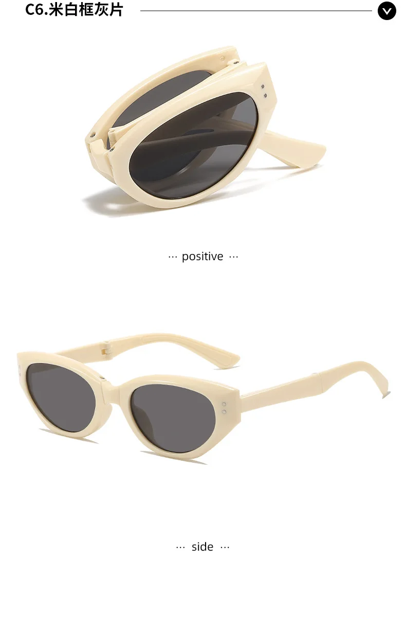 Neue Ankunft Rund Sonnenbrille Frauen Männer Klapp Sonnenbrille Weibliche Oval Brillen Gläser Männlich Weiblich Brillen – Detail 11