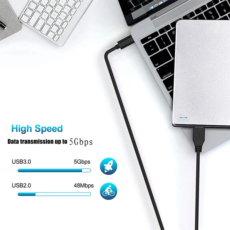 30cm/50cm/100cm/ Type-C To Portable Hard Drive Data Cable Suitable For Hard Drive Tablets