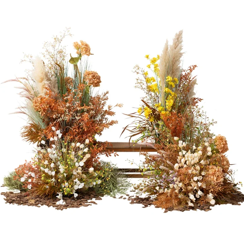 Simulation reed flower arrangement flower bush ornament clothing store decoration ornament fake plant landscaping wedding photog