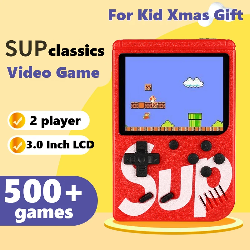 Retro Portable Mini Handheld Video Game Console 8-Bit 3.0 Inch LCD Color Kids Game Player Built-in 500 games For Kid Xmas Gift