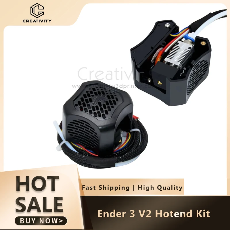 Full Assembled Extruder Ender 3 V2 Hotend 24V Cooling Fan Kit with Silicone Cover For Ender-3 V2 3D Printer Parts Hotend Kit