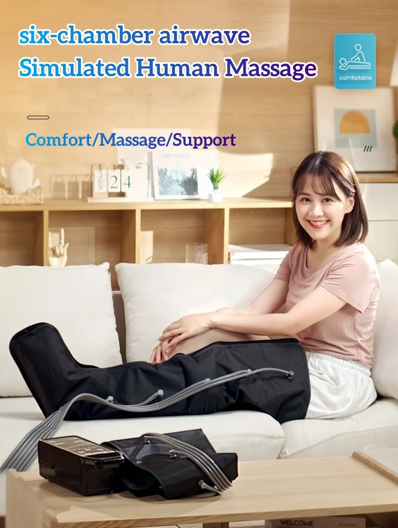 new air leg foot and calf massager portable air compression leg massager air chambers compression massager