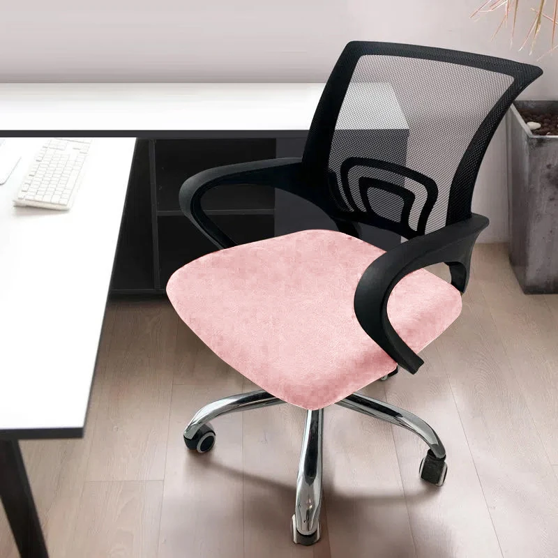 1Pc Velvet Office Chair Cover Computer Swivel Seat Cover Modern Elastic Chair Slip Washable Slipcovers Removable Dust Cover