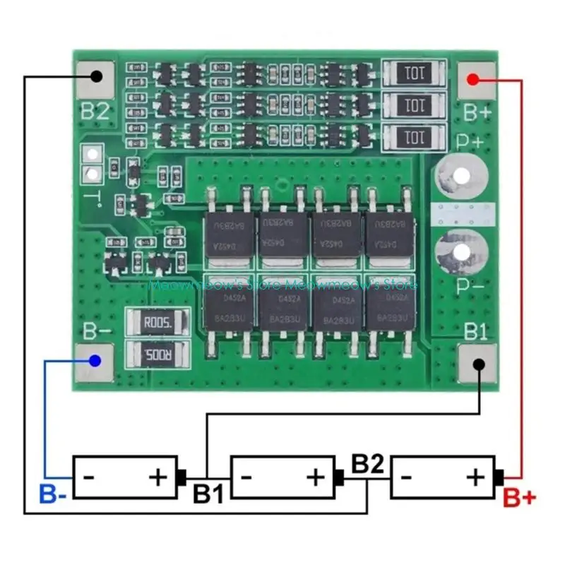 W91A 18650 배터리 보호 보드 균형 보호 보드 전동 공구