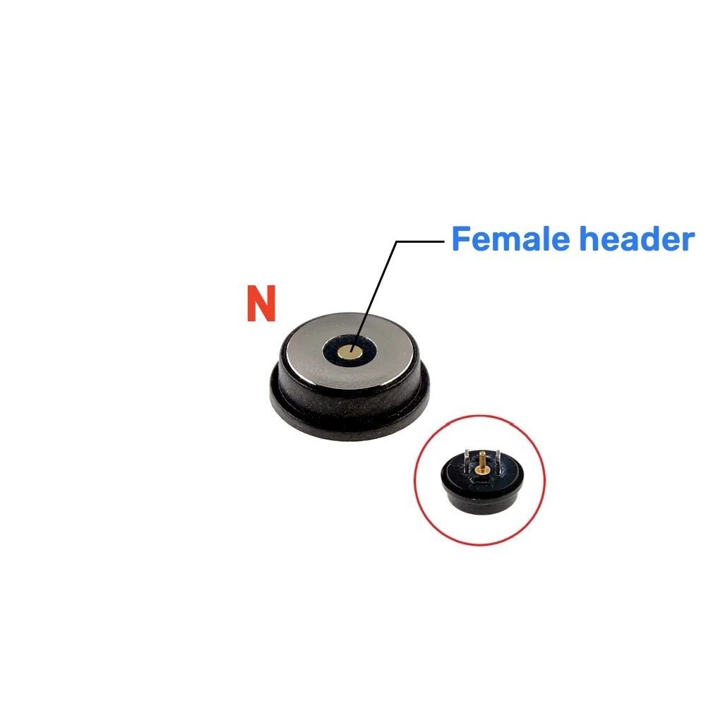 Magnetischer runder PogoPin-Stecker, 2 A, wasserdicht, männlich, weiblich, rund, federbelastet, DC-Ladegerät, USB-Typ-C-Kabel, vergoldet – Detail 2