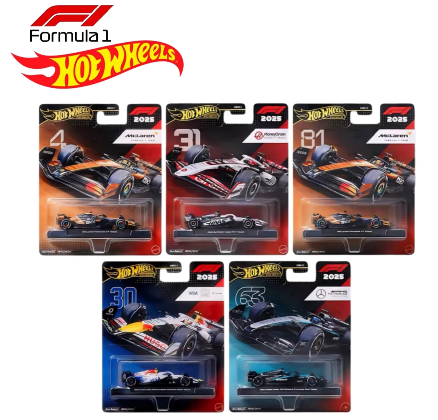 

New Hot Original Hot Wheels "Gold Label" Series Formula 1 Racing Set Collecting Alloy Miniature Diecast Vehicle Cars Toys Gifts