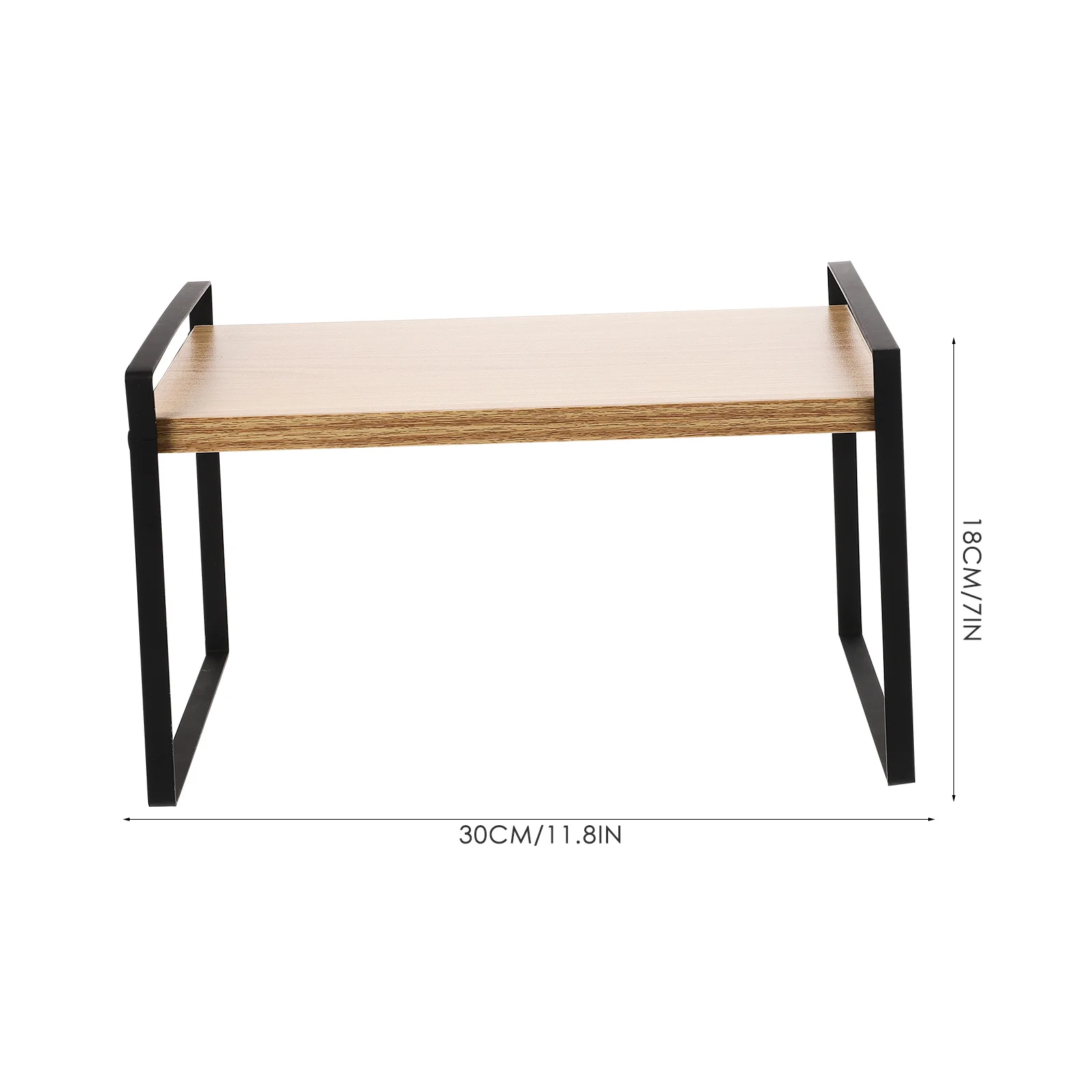 Iron Desk Organizer Storage Rack with Premium Wood and Metal Design for Office Home Study Room Desktop Bookshelf Stationery