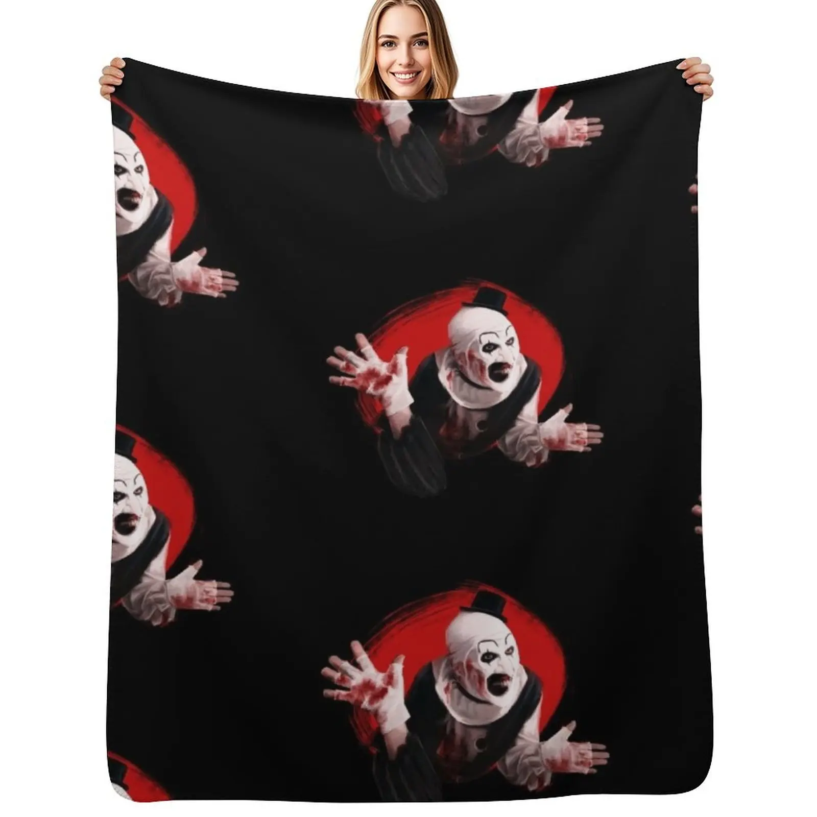 Art the Clown the creepy waving for you Throw Blanket Decorative Throw Sleeping Bag Baby sofa bed Sofas Blankets