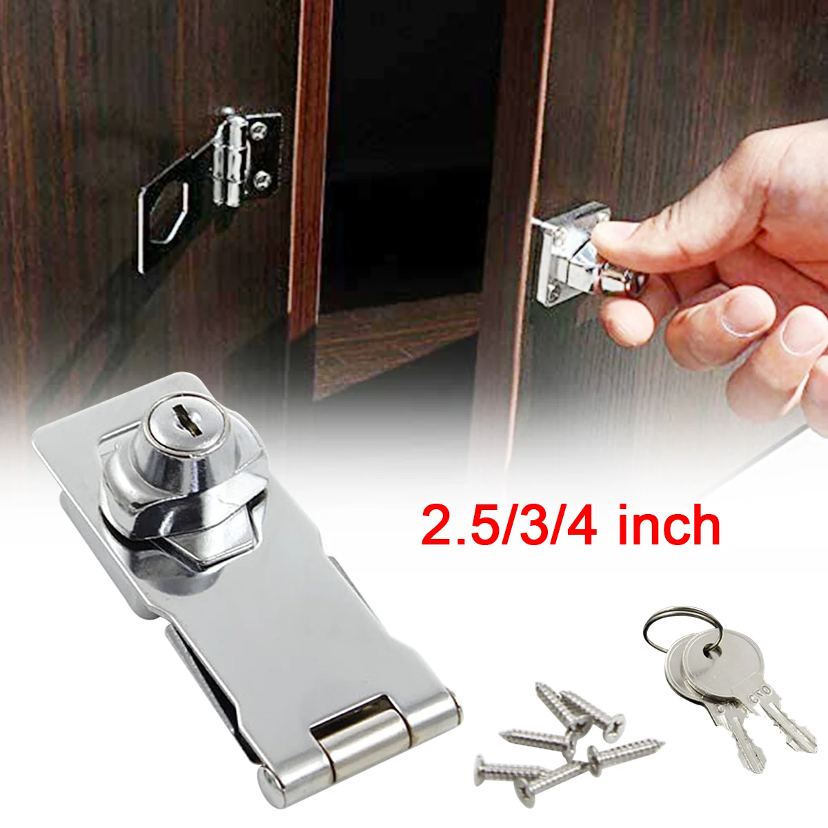 

2.5/3/4in Security Furniture Locks Cam Cylinder Locks Door Cabinet Mailbox Drawer Cupboard Locker With 2 Keys Hardware