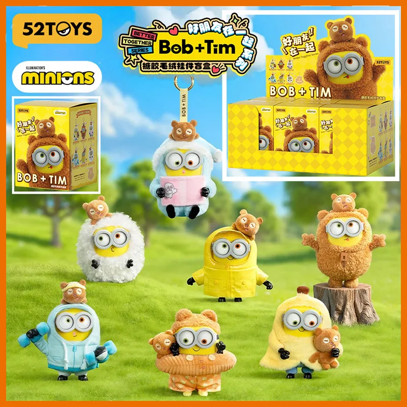 

52TOYS Миньоны слепая коробка Боб Тайм виниловый плюшевый кулон хорошие друзья вместе серии плюшевый кулон сюрприз слепая коробка праздничный подарок