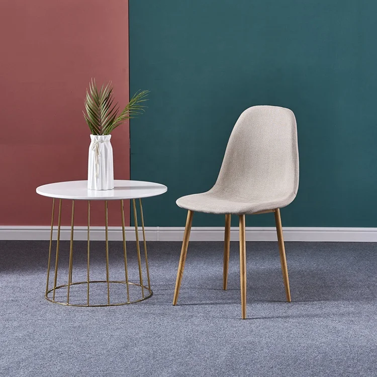 Simple Nordic Light Luxury Backrest Home Chair Dining Chair Iron Art Negotiation Leisure Chair