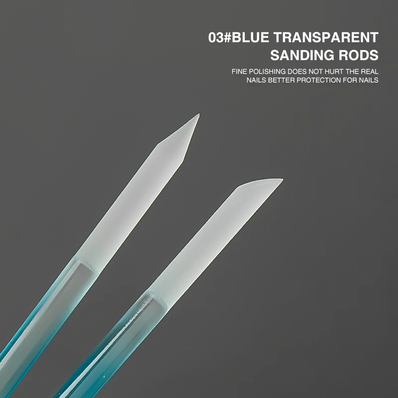 1 Stück Glas-Nagelhautschieber, rutschfest, transparent/farbverlaufend, doppelseitiger professioneller Präzisions-Nagelhautentferner – Detail 3