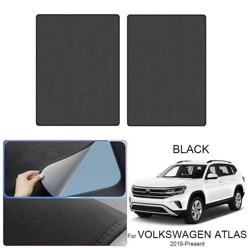 Car Suede Fabric Electrostatic Adsorption Sunroof Sunshade Auto Anti-uv Heat Insulation Skylight For VOLKSWAGEN ATLAS 2018-2026