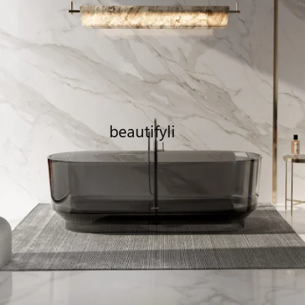 

Transparent Resin Bathtub Art Design Home Hotel Homestay Oval Bathtub