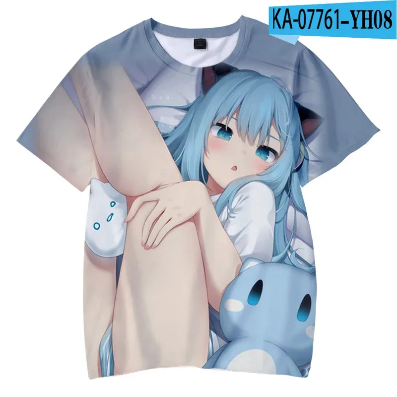 Manga cute girl nekoha Shizuku 3D T-shirt men women cosplay T shirt o neck short sleeve cute fashion tshirt unisex clothing