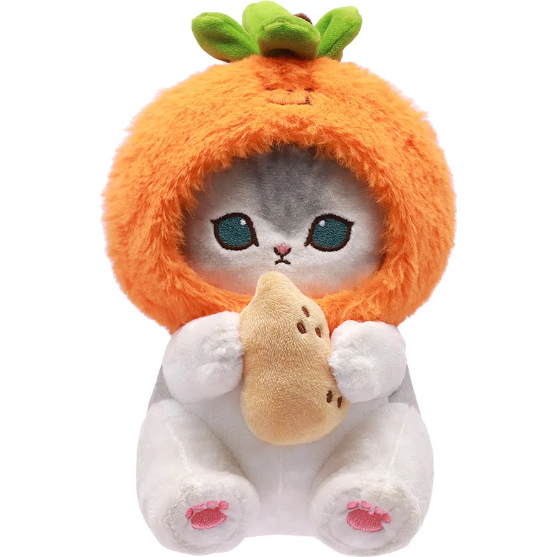 Cat Fortune Sandy Good Persimmon Peanut Plush Doll Pendant Persimmon Peanut Plush Doll Pendant Bag Car Cute Cartoon Pendant