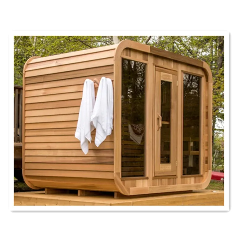 

Новый дизайн, уличная деревянная кубическая сауна с обогревателем на 10-местный