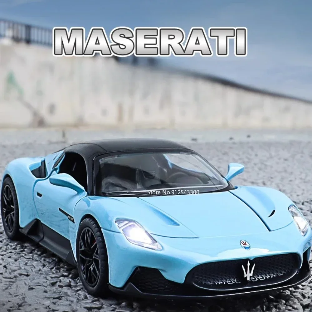 Maßstab 1:22 Maserati Mc20 Spielzeug Sportwagen Modell Legierung Druckguss Sound Licht Zurückziehen Simulation Metall Körper Modelle Ornamente Geschenke