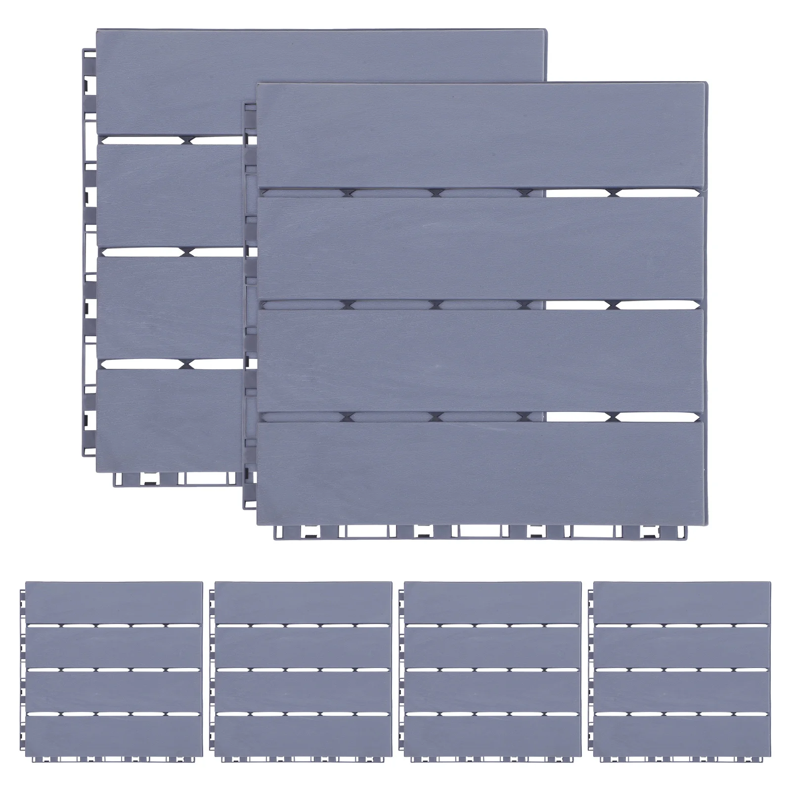 6 قطعة بلاط سطح السفينة البلاستيكية في الهواء الطلق الأرضيات المتشابكة المضادة للانزلاق فناء حديقة في الشرفة بلاط الأرضيات متعدد السيناريو #3