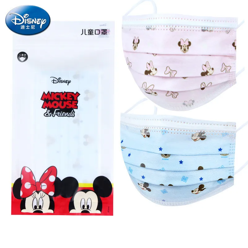 Disney Face Mask Kids 3Ply Filter Disposible Cartoon Prints Mascarilla Pink/Blue Children Masque Mouth Masks Cover Face Shield