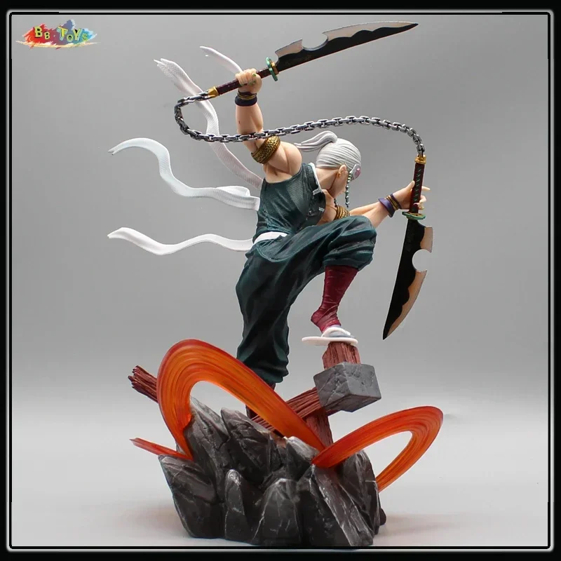 In Stock BB Demon Slayer Uzui Tengen Figures 2 Heads Kimetsu No Yaiba Anime Figurine Gk Pvc Statue Collectible Model Toys Gift