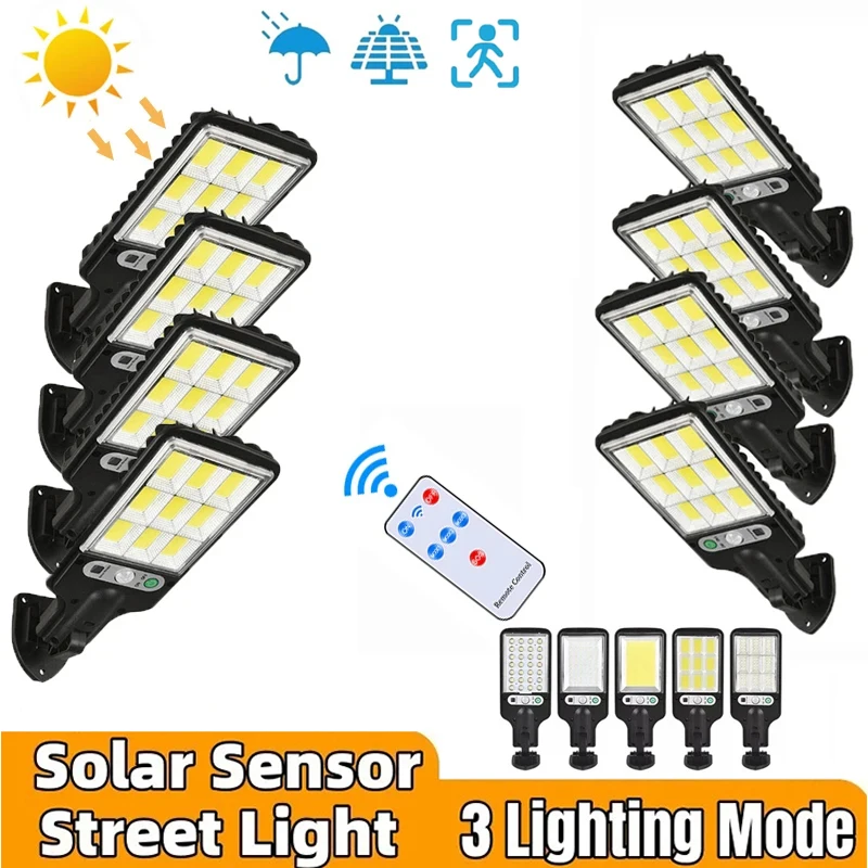 

1~8Packs Solar Wall Lamp Motion Sensor 3 Working Modes Outdoor Garden Courtyard Security Waterproof Yard Decoration Street Light