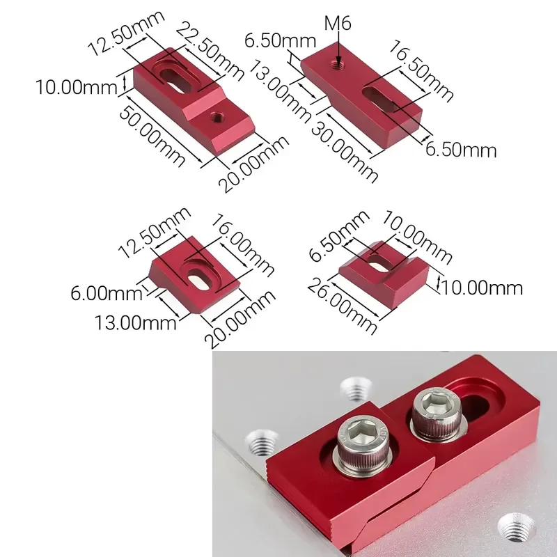 90° CNC Corner Clamp Jig with 6061 Aluminum Positioning Strip Durable Lock Bar for T-Slot Baseboard Fixtures & CNC Alignment