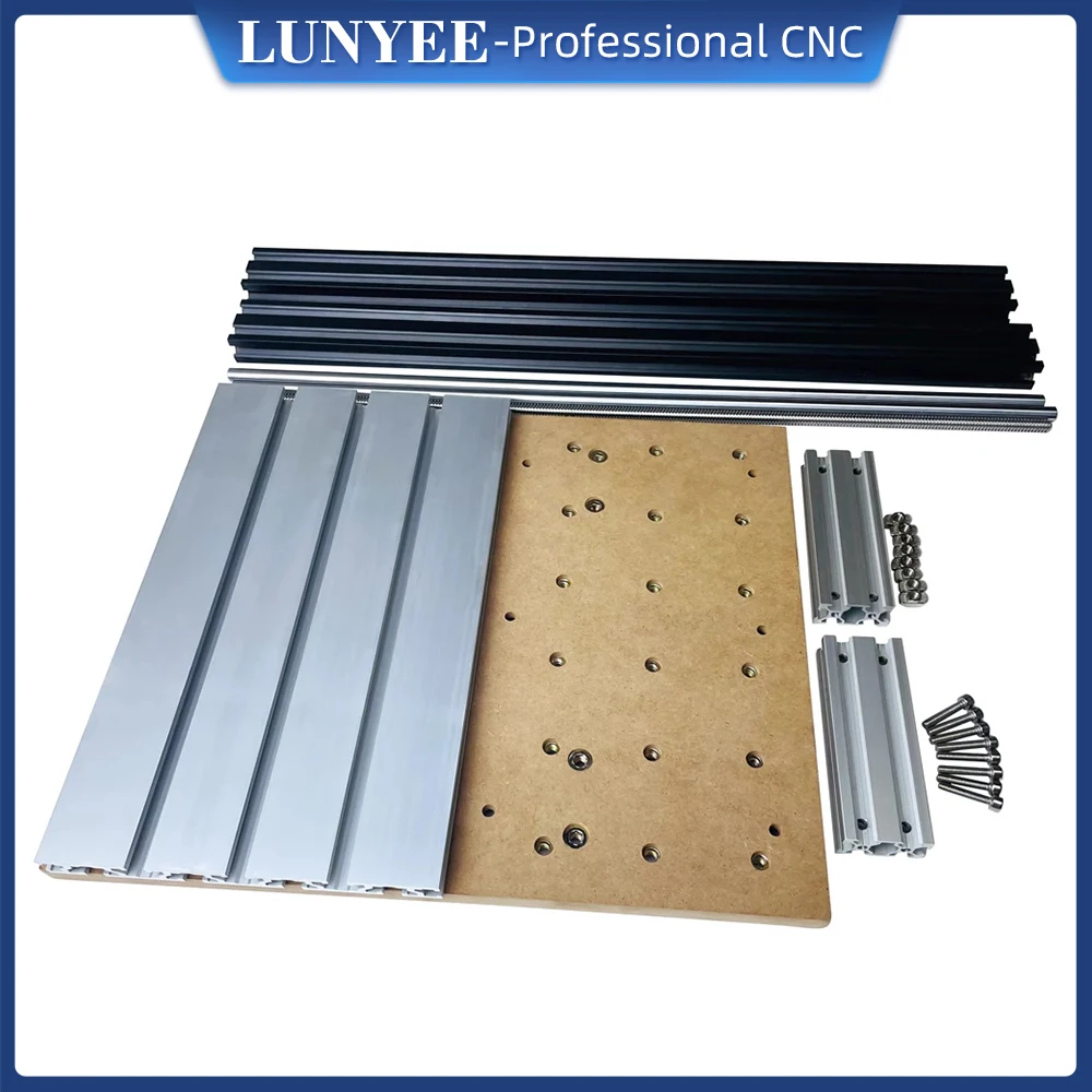 LUNYEE CNC 3018pro Y Axis Extension Kit 3040 Aluminum MDF Table Extension Compatible with CNC 3018pro Engraving Milling Machine