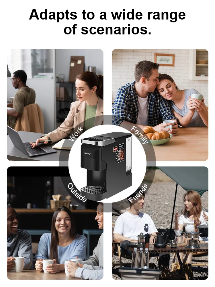 Capsule Coffee Machine Sonifer SF-3611 1400W 20Bar Espresso Maker Nespresso Dolce Gusto Compatible Pod Coffee Maker Home