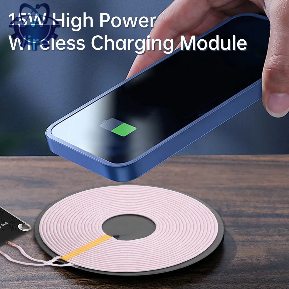 14MM Long Distance 15W High Power Wireless Charging Module PCBA Module 12V Fast Charging Large Coil DIY Charger Parts