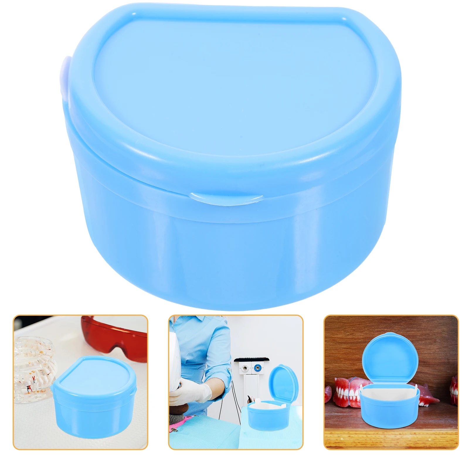 

Denture False Teeth Storage Container Portable Travel Case for Adults Compact Size with Hole Safe PP Material