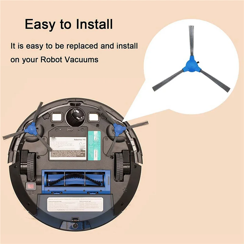 【Must-Haves】 Adequado para Eufy Robovac 11S Robovac 12 Robovac 15C Robovac 30 Robovac 30 Robovac 35C Vácuo 12 Pack Escova Lateral