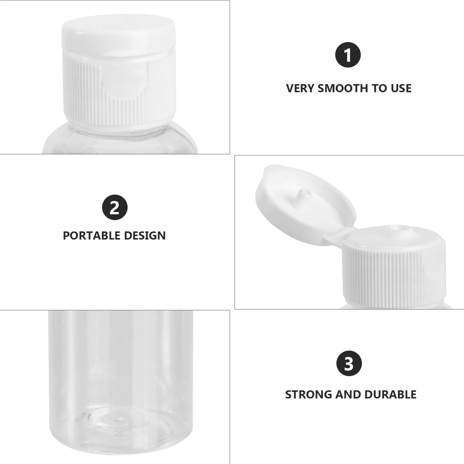 

10 Pcs Travel Bottle Serum Empty Slim Pump Jar Lids Shower Gel Bottles 50ml Containers Body Wash