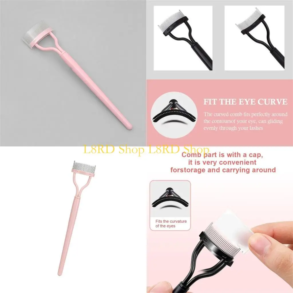 L8RD まつげコームセパレーターアークデザインラッシュディファイナーコームメイクアップマスカラアプリケーター